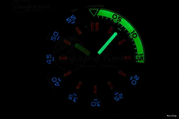 MIROTIME 0120 Aquatimer Automatic SS RSF 1:1 Best Edition White Orange Dial on Black Rubber Strap A Supportive 7069